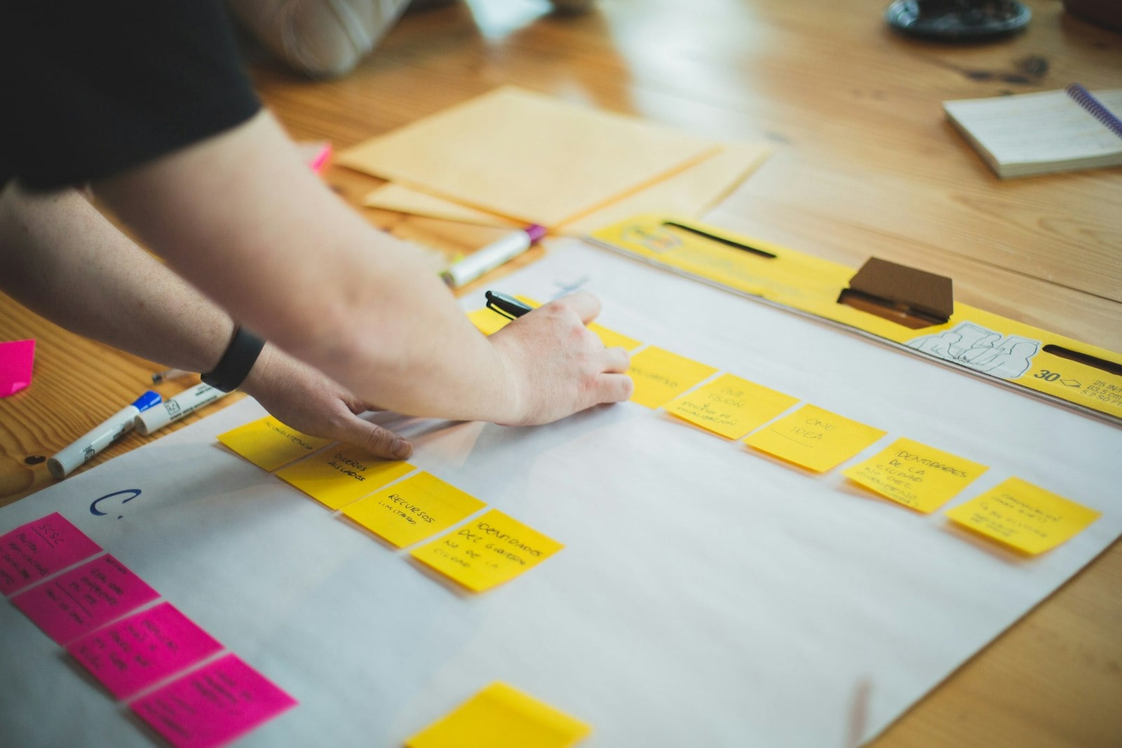 Marketing and sales team planning a market launch.