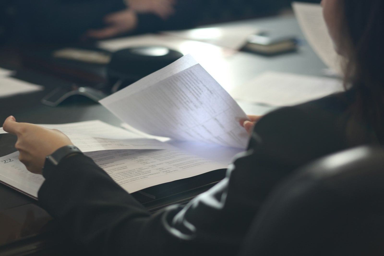 Professional reviewing provider proposals or credentials.
